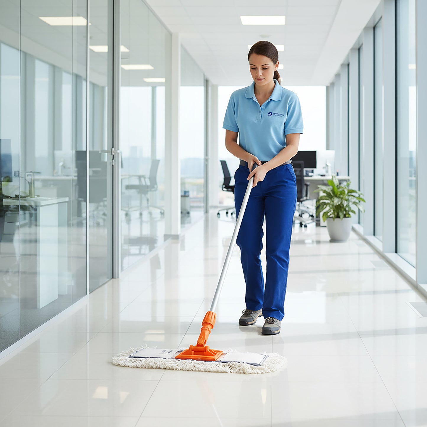 INDUSTRIAL COTTON BROOM coll. Penta - 40 cm