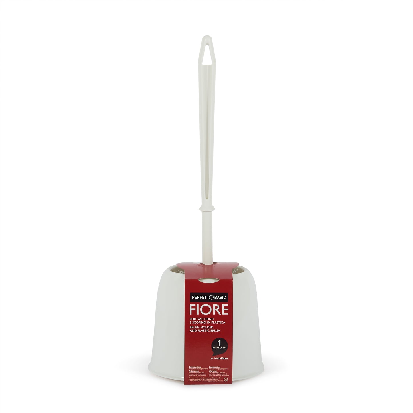 PLASTIC BRUSH HOLDER coll. Flower - white