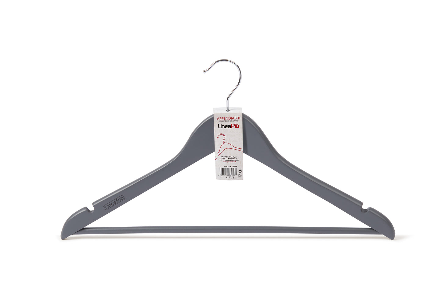 COAT HANGER - Lacquered wood - Anthracite