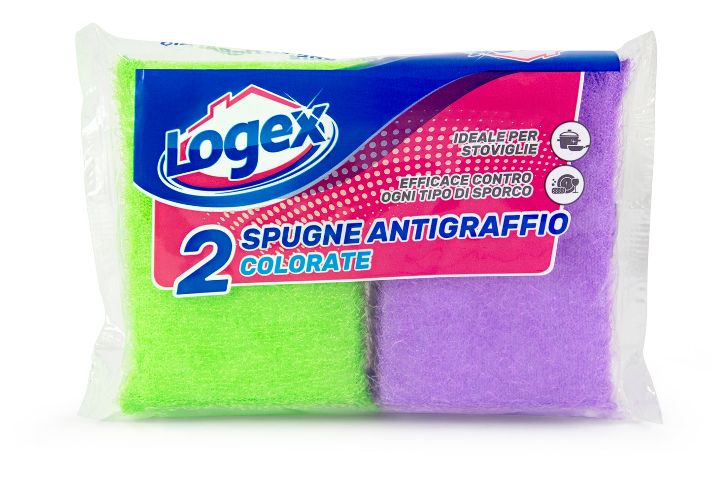 NO-SCRATCH SPONGE SCOURERS - Logex (2pcs)