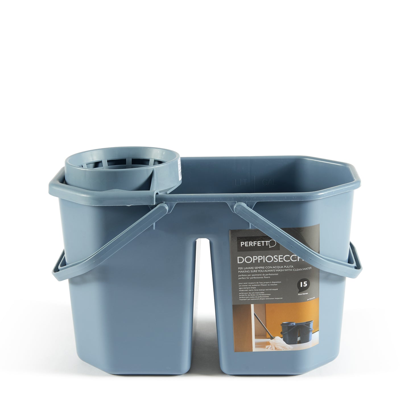 BUCKET WITH WRINGER - Doppiosecchio (15lt) Avio