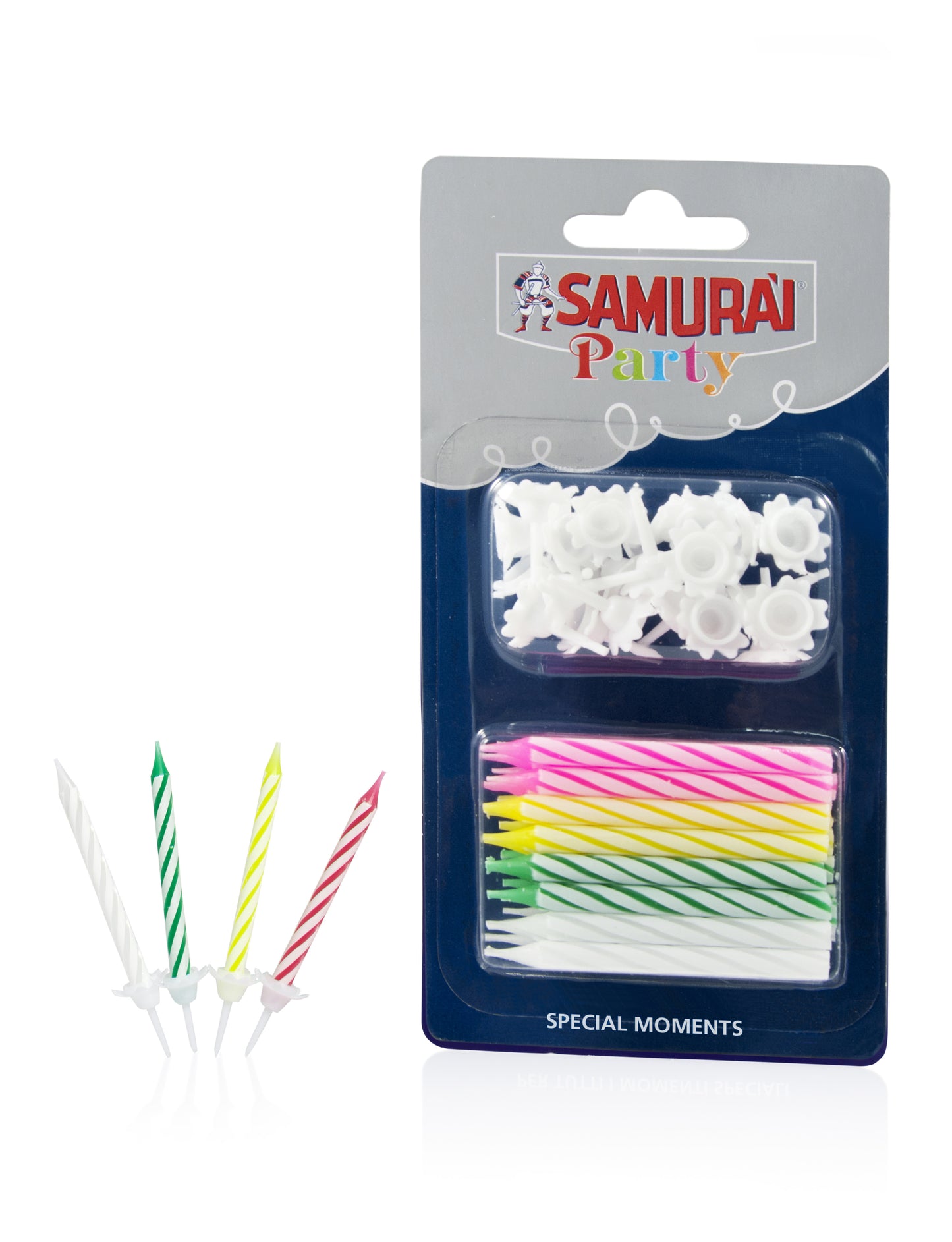 BIRTHDAY CANDLES BLISTER PACK - Samurai (24pcs)