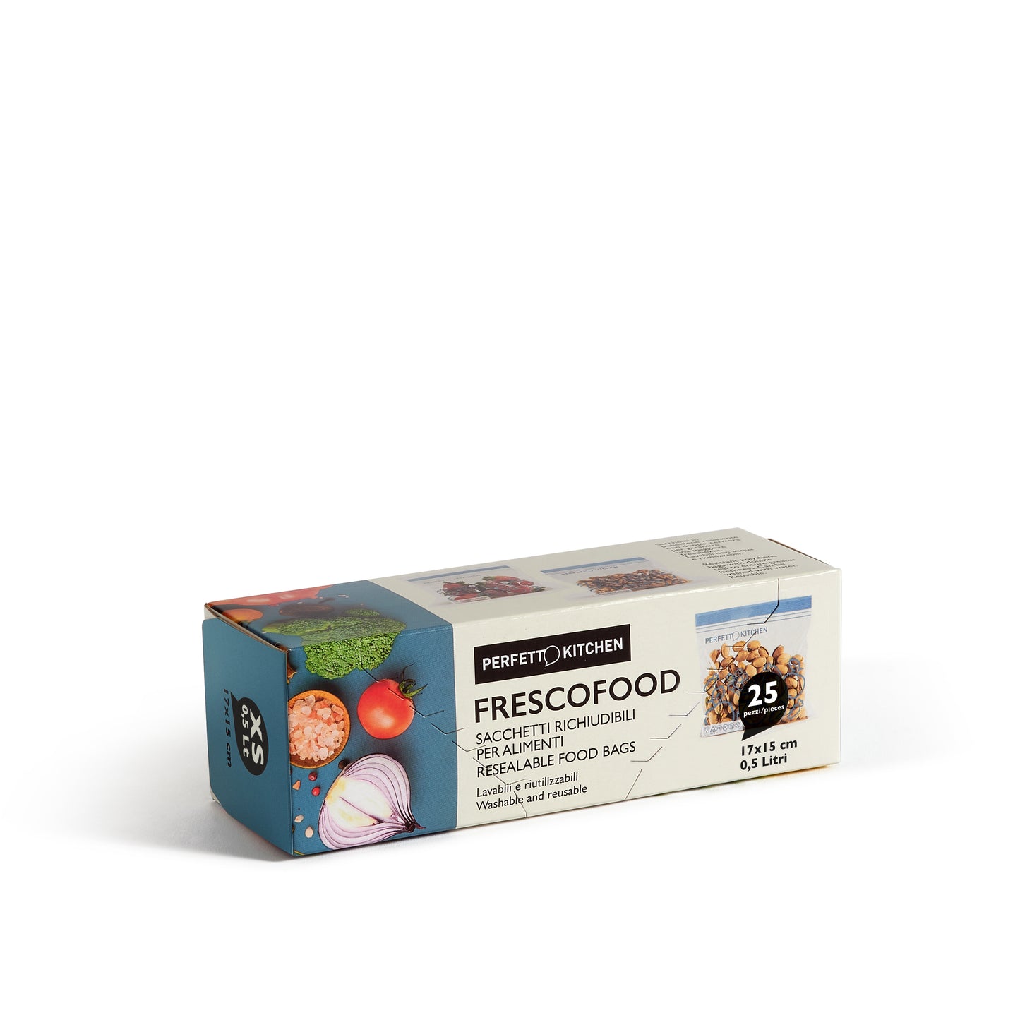 FRIDGE/FREEZER BAG - Frescofood - 25 pieces per pack - 17x15 cm - XS - 0.5lt