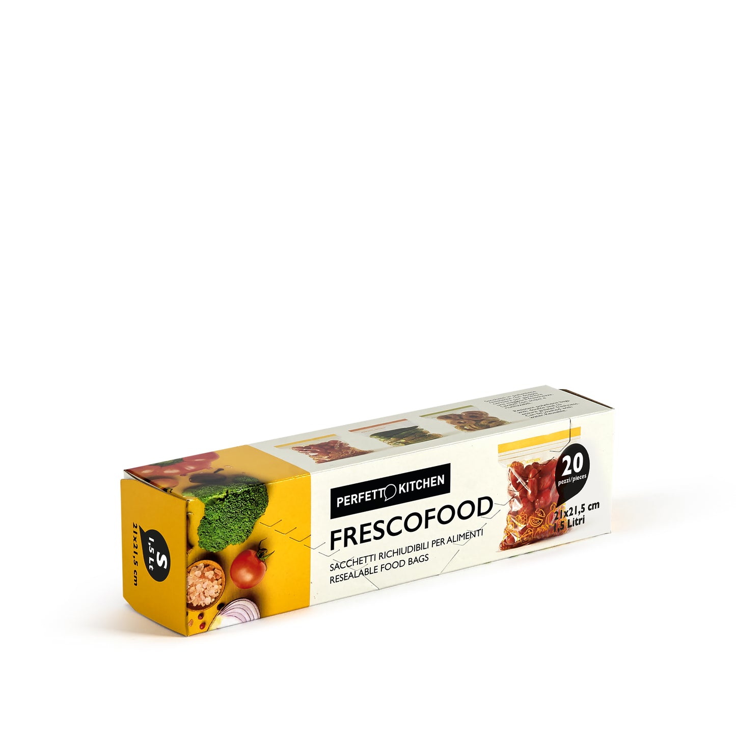 FRIDGE/FREEZER BAG - Frescofood - 20 pieces per pack - 21x21.5 cm - S - 1.5lt