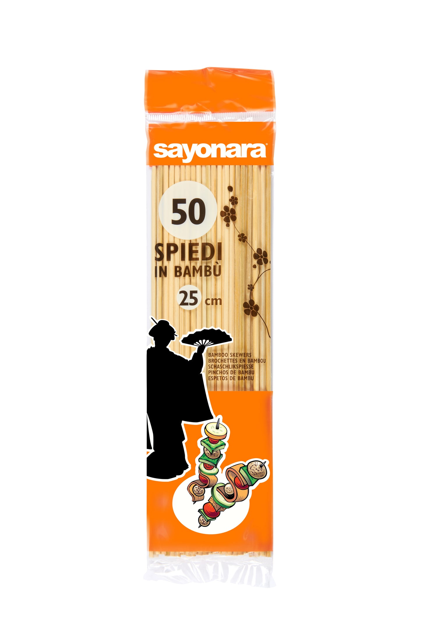 BAMBOO SKEWERS - Sayonara (50pcs) (25cmx3mm)