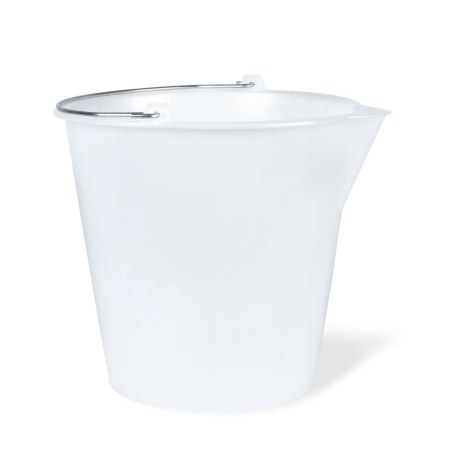 POLYTHENE BUCKET WITH SPOUT - 12 lt. - White