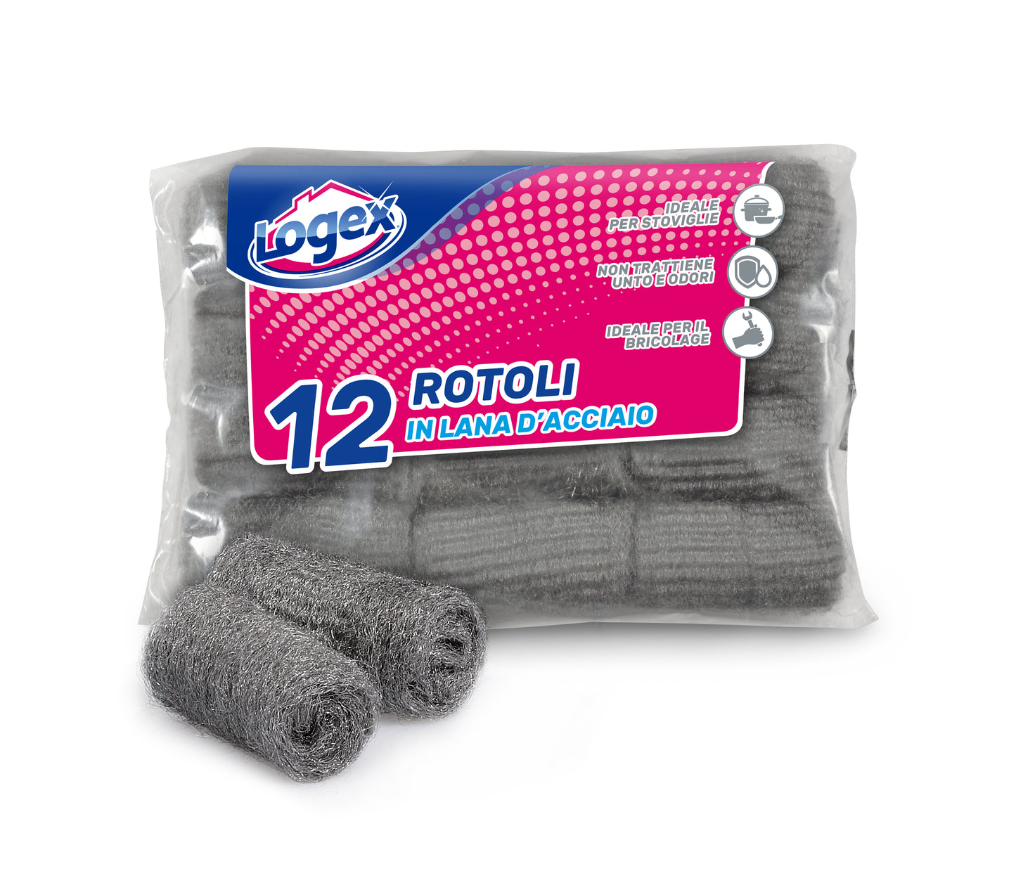 STEEL WOOL ROLLS - Logex (12pcs)