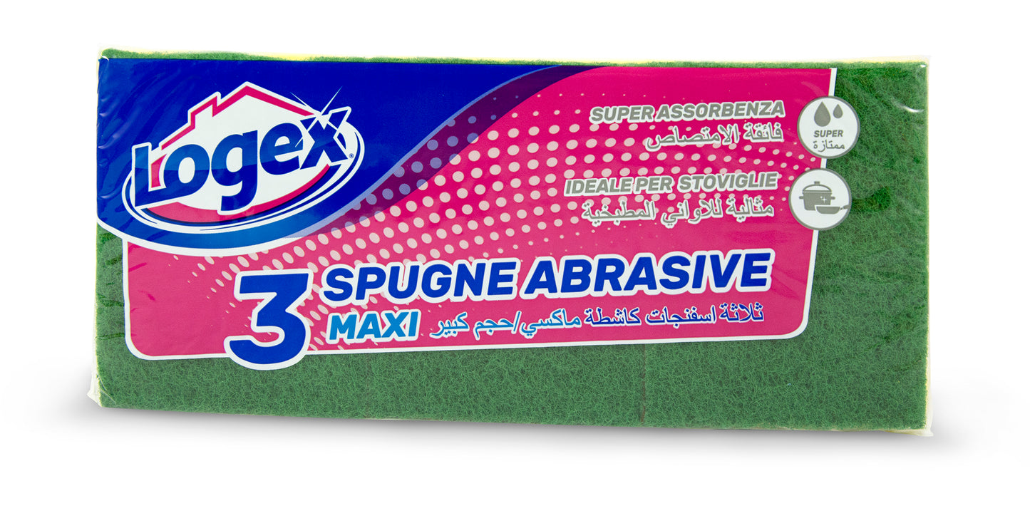 SCOURING SPONGES - Logex (9.5x13x2.5cm) (3pcs)