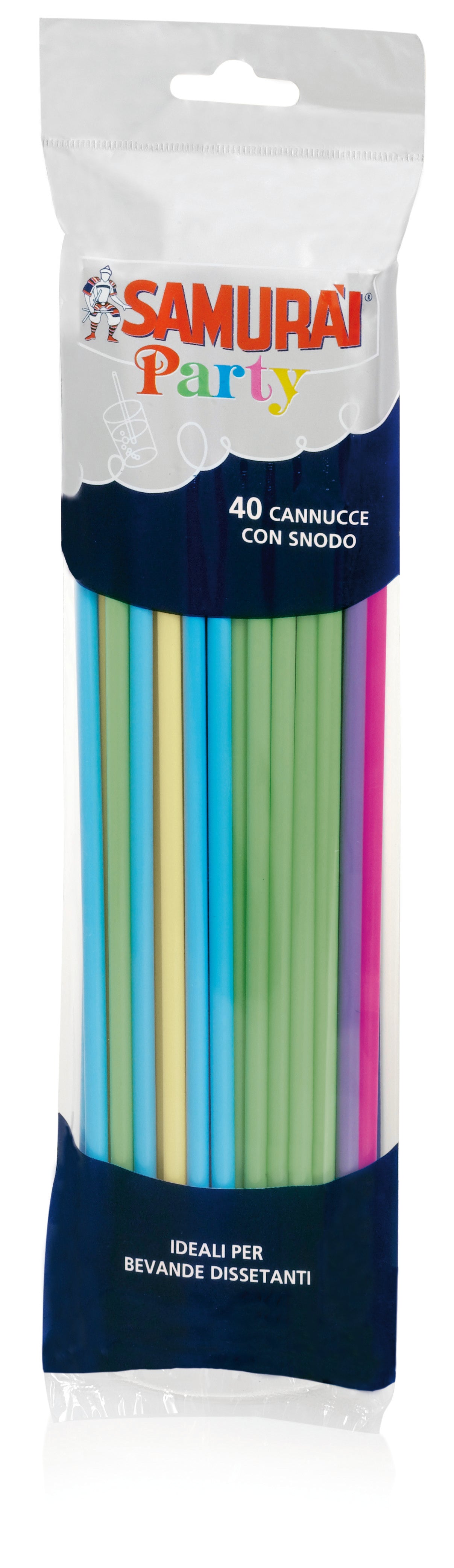 FLEXIBLE DRINKING STRAWS - Samurai (40pcs)
