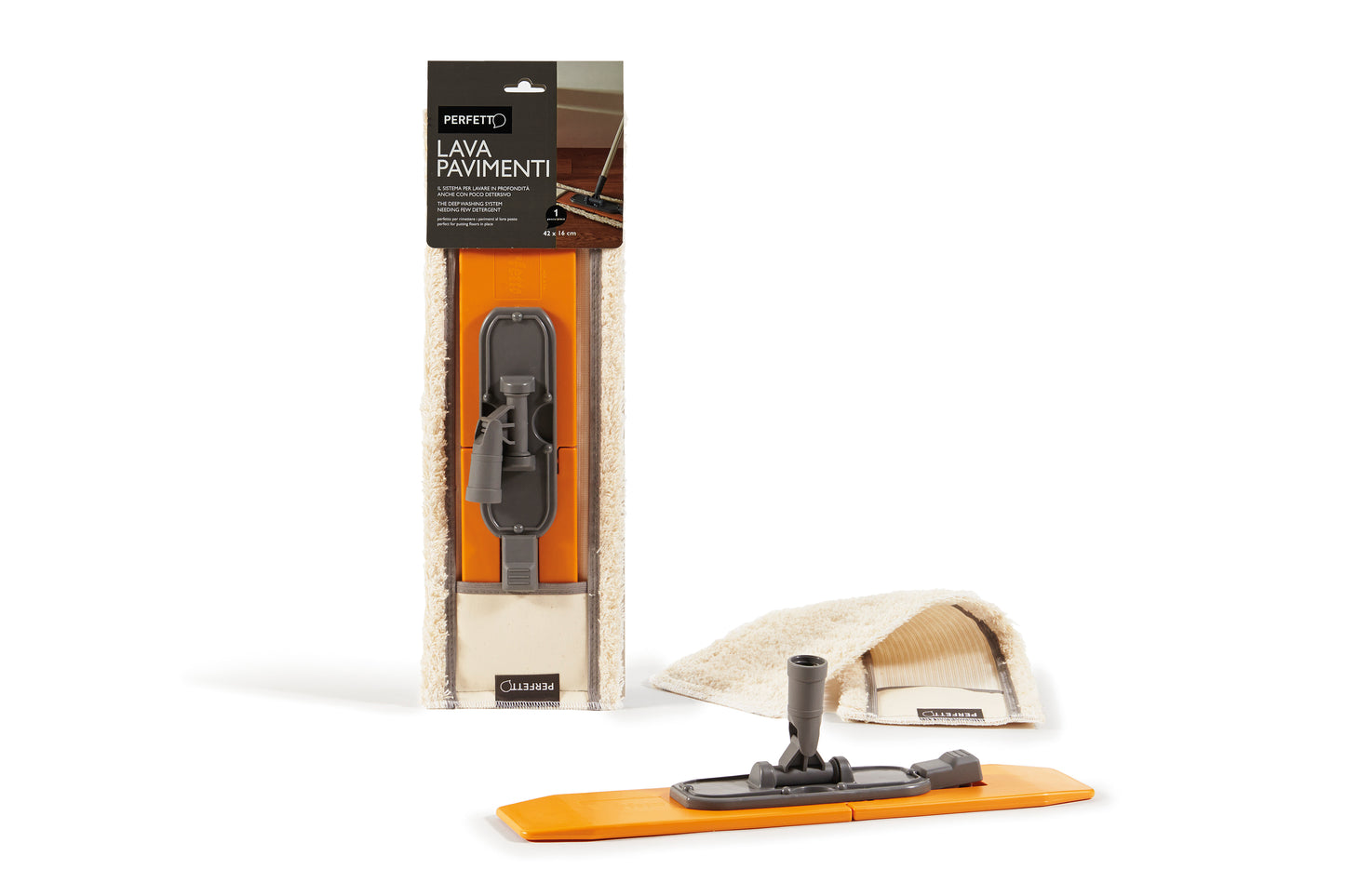 BROOM "the Floor Cleaner" WITH CLOTH - 42 cm