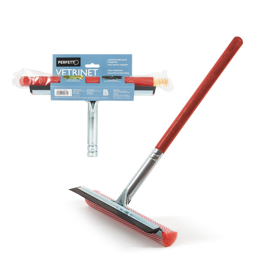 CAR WINDOW WASHER WITH WOODEN HANDLE "Vetrinet" - 30 cm