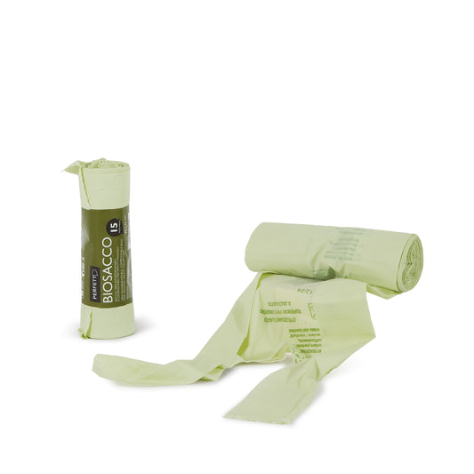 GARBAGE BAGS - w/handles - Biosacco (15pcs) (42x42cm) Neutral