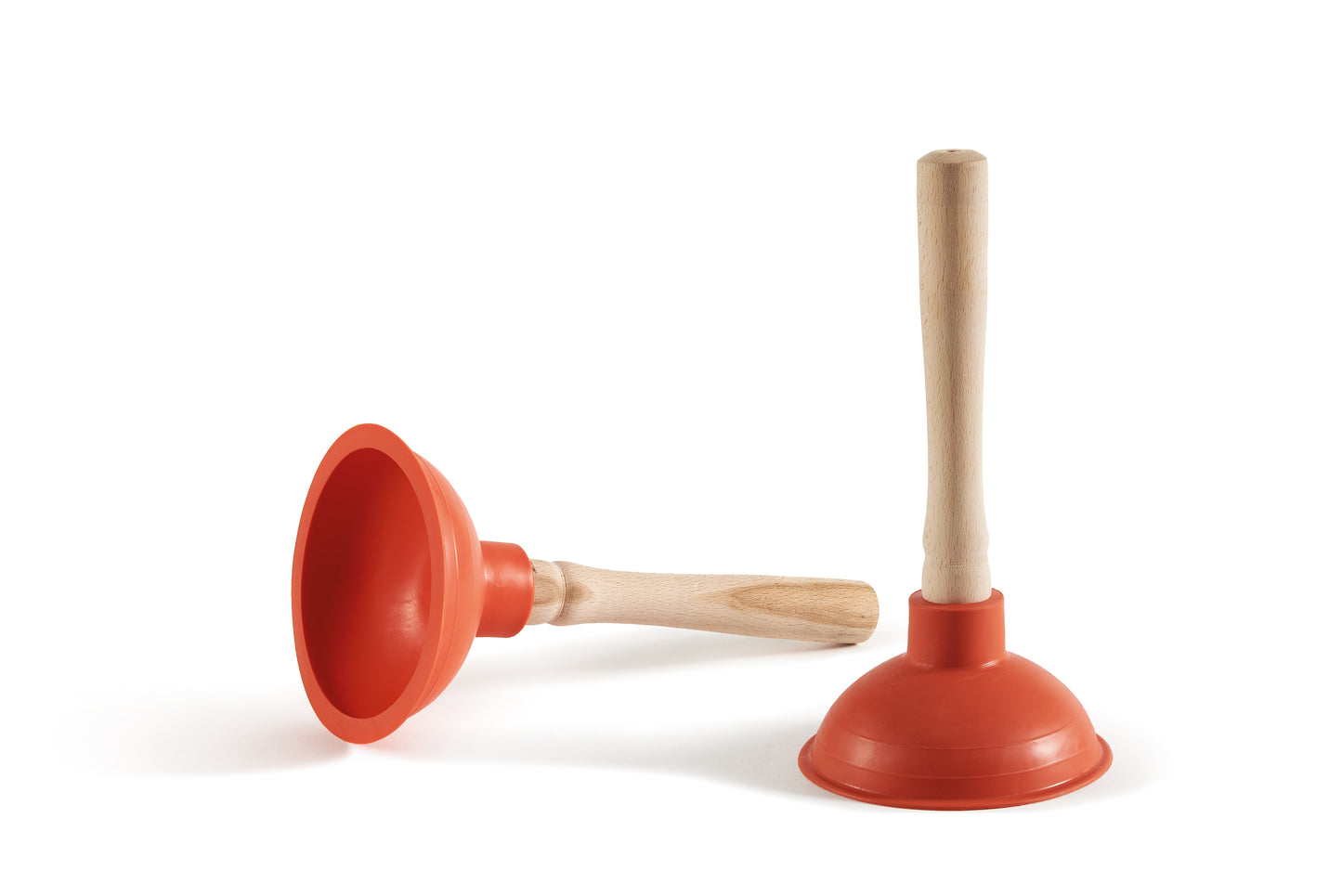 RUBBER SINK PLUNGER - WOOD Ø 12 cm