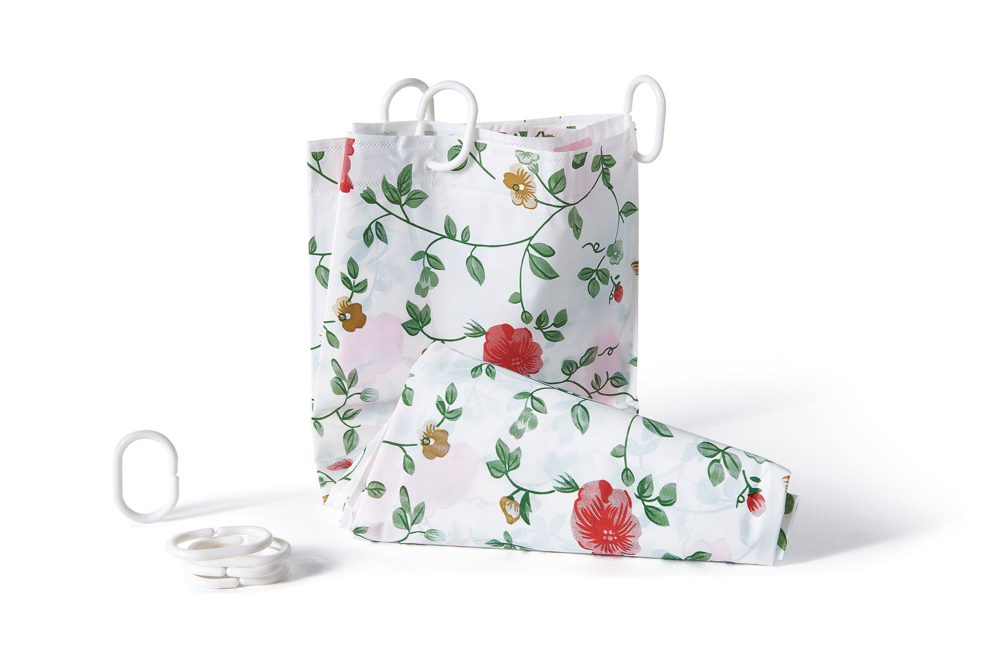 SHOWER CURTAIN WITH 8 HOOKS - 120x200 cm