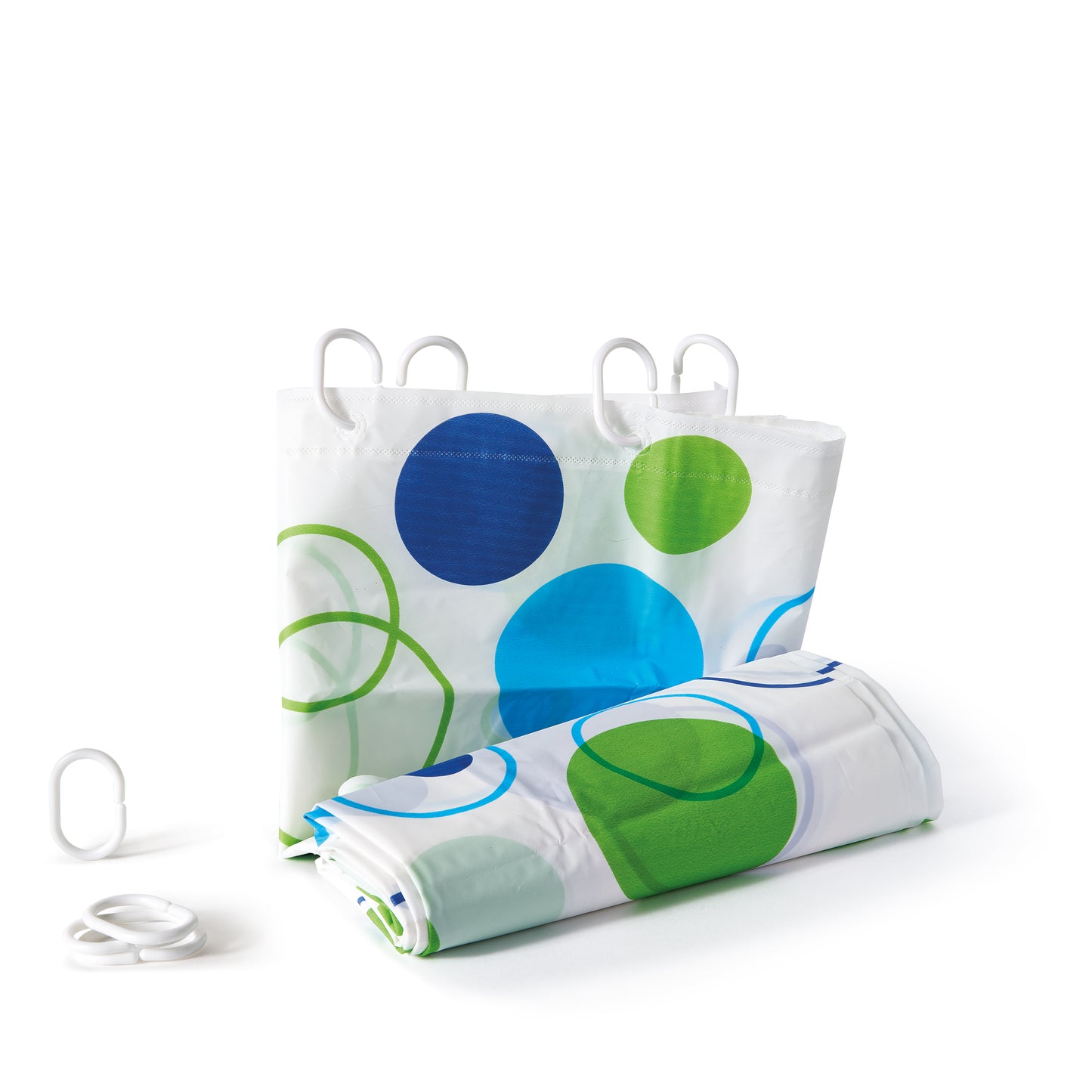 SHOWER CURTAIN WITH 16 HOOKS - 240x200 cm