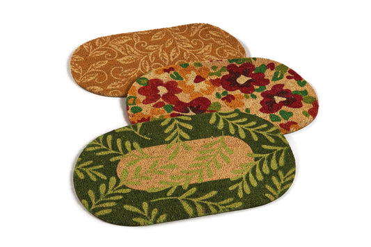 DOOR MAT "Coccogomma" OVAL PVC BOTTOM - 40x75 cm