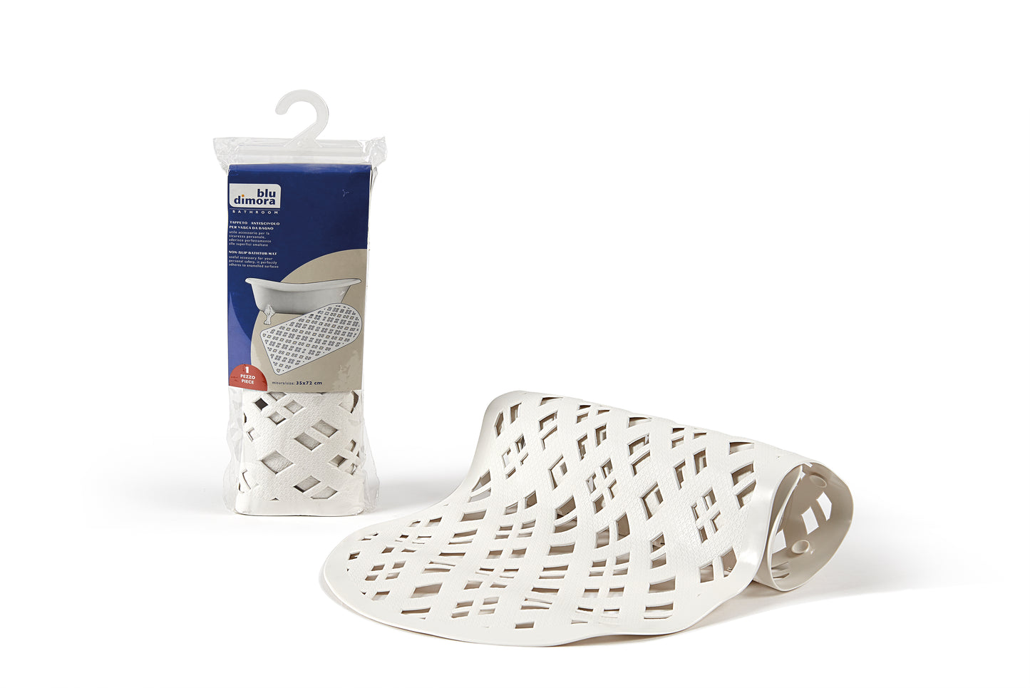 LUXURY RUBBER BATHTUB MAT - White