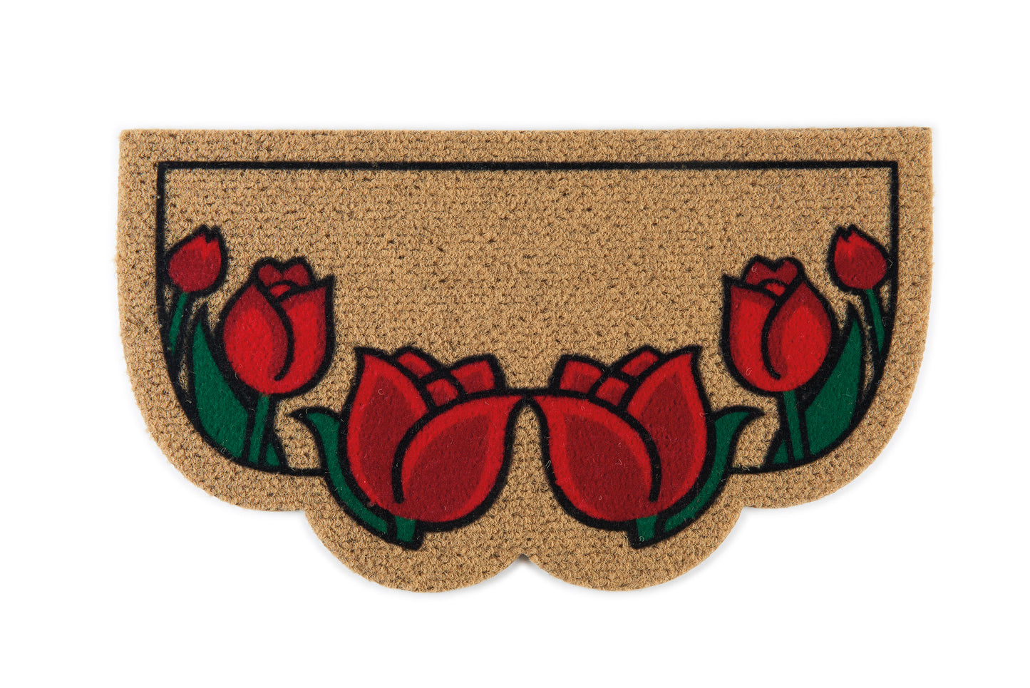 FLOCKED DOORMAT "Basic Mezzaluna"