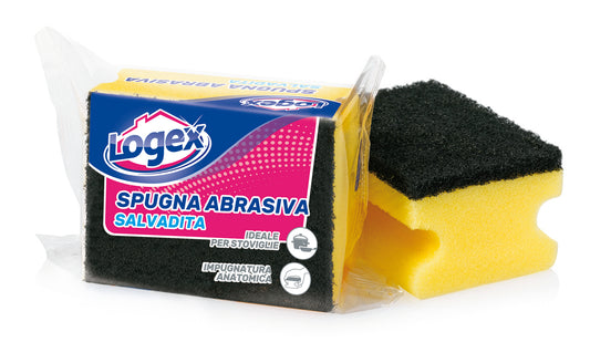 SCOURING PAD WITH FINGER GRIP - Logex (1pc)