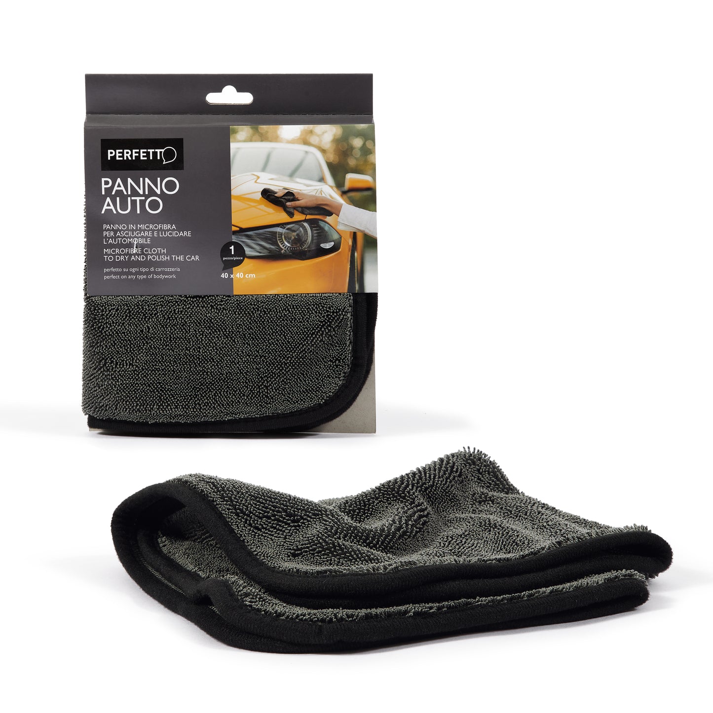 MICROFIBER CAR CLOTH - 40x40 cm - Grey
