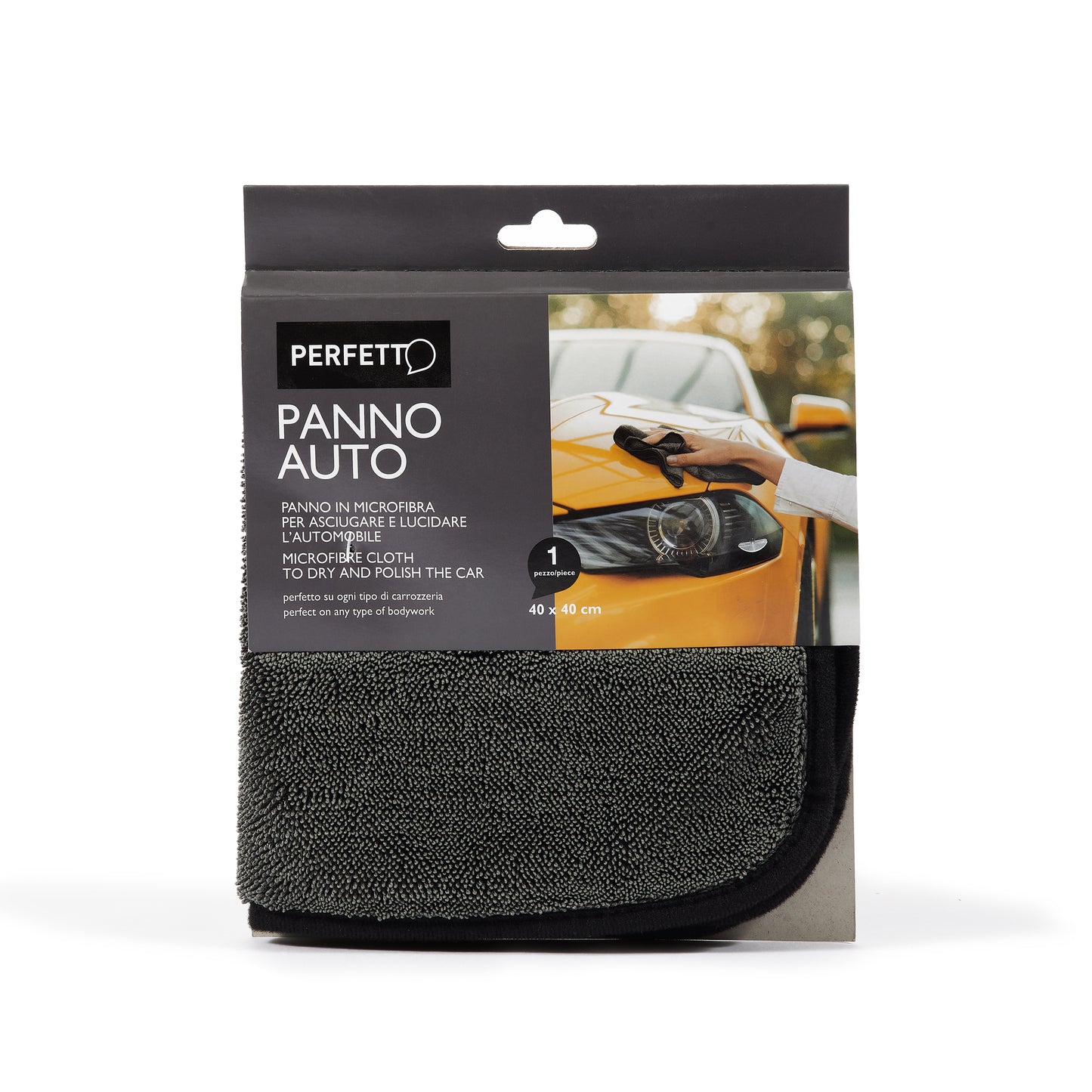 MICROFIBER CAR CLOTH - 40x40 cm - Grey