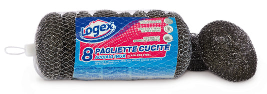 STAINLESS STEEL SCOURERS - Logex (15g) (8pcs)