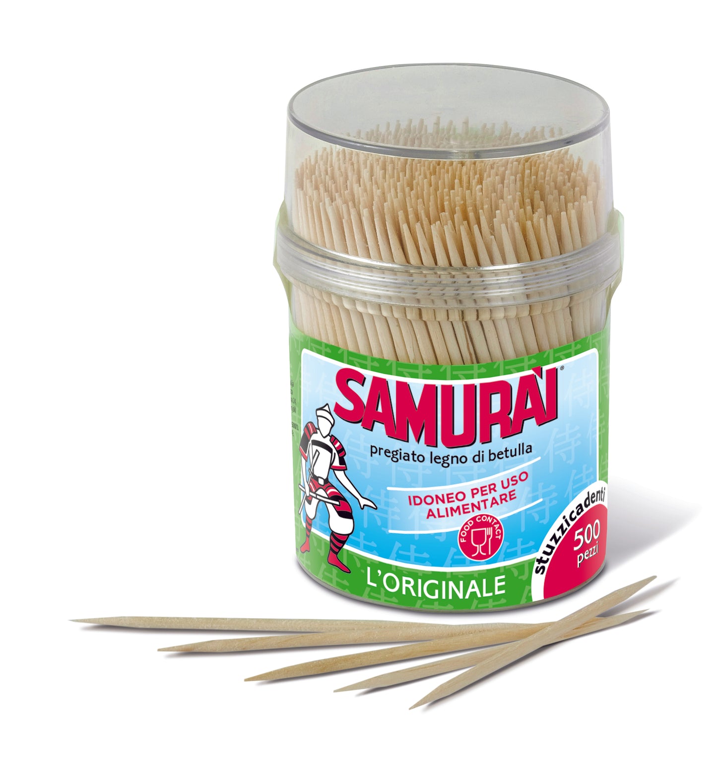 TOOTHPICKS IN ROUND BOX - Samurai (500pcs)