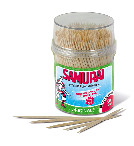 TOOTHPICKS IN ROUND BOX - Samurai (500pcs)