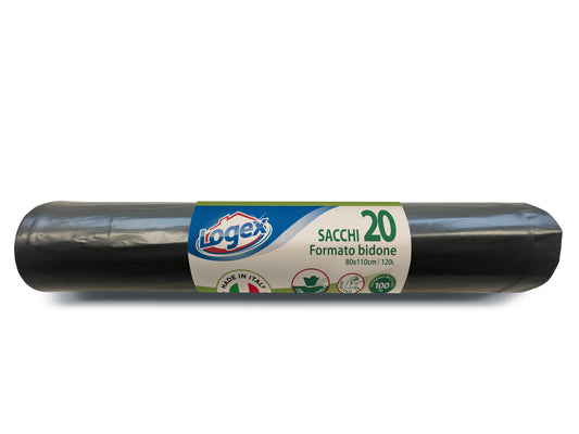 GARBAGE BAGS - Logex (80x110cm) (20pcs) Black