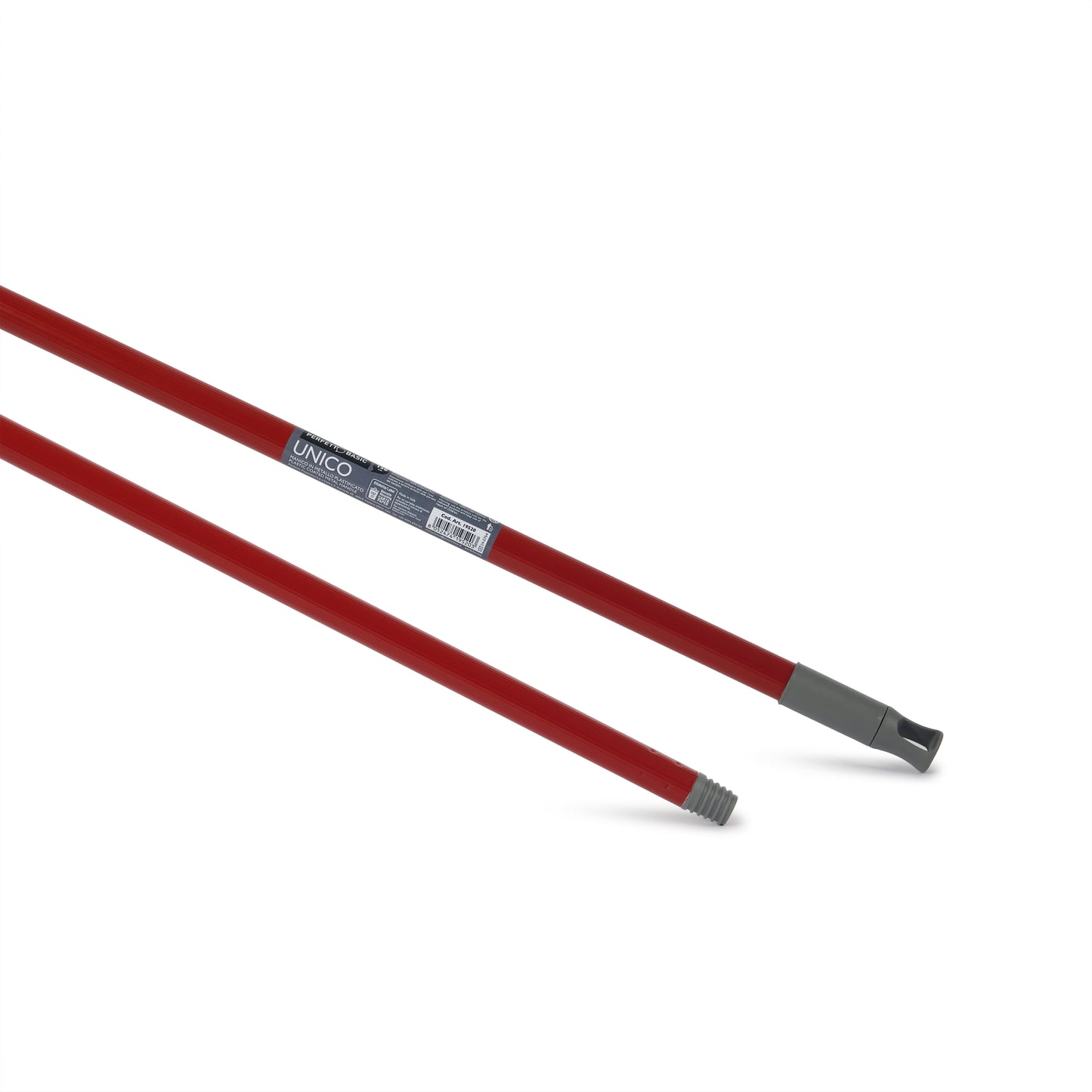 PLASTIC COATED METAL HANDLE - 130 cm - Red