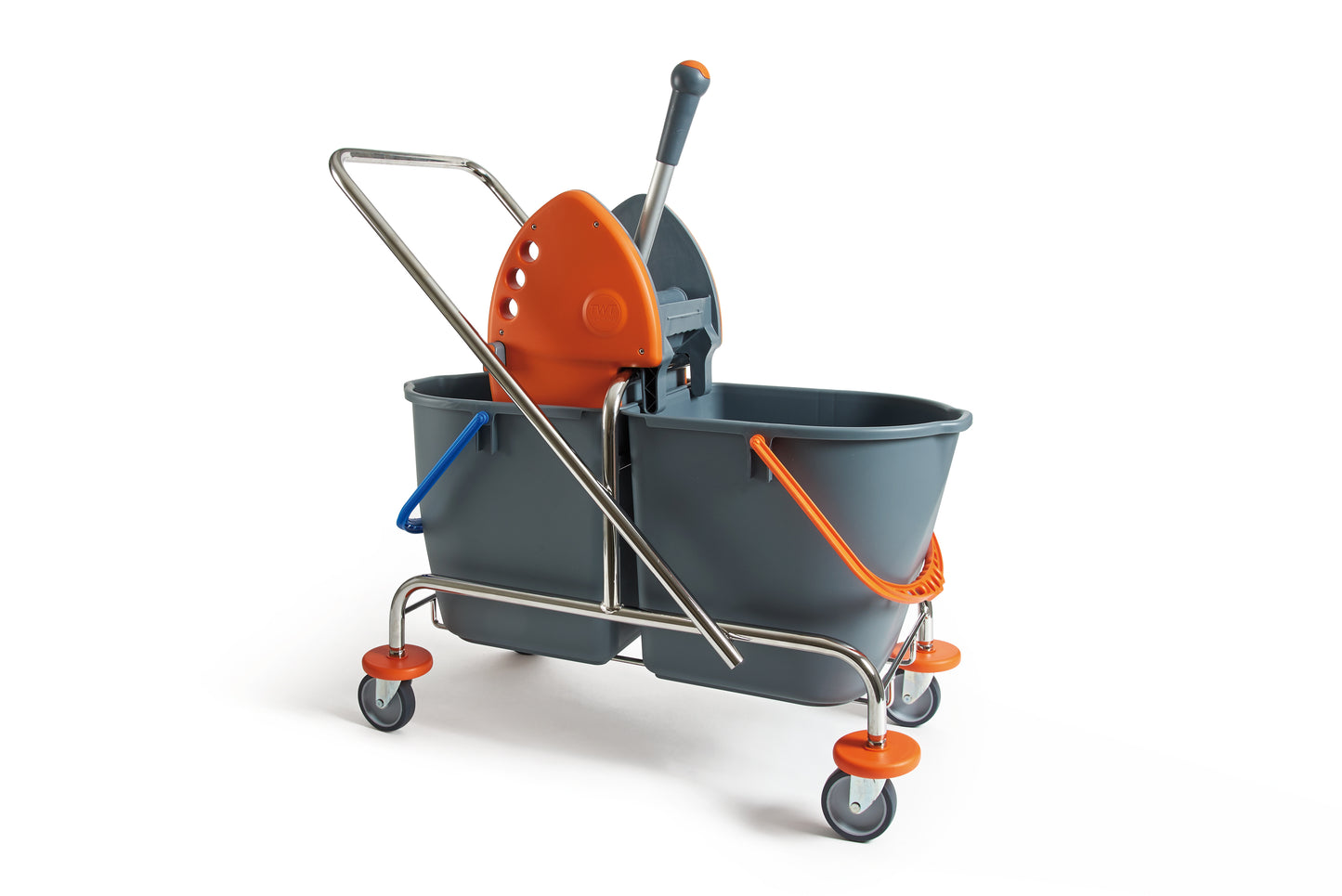 INDUSTRIAL CLEANING TROLLEY coll. Giotto - 2x25 lt. - Bucket + Frame Wringer