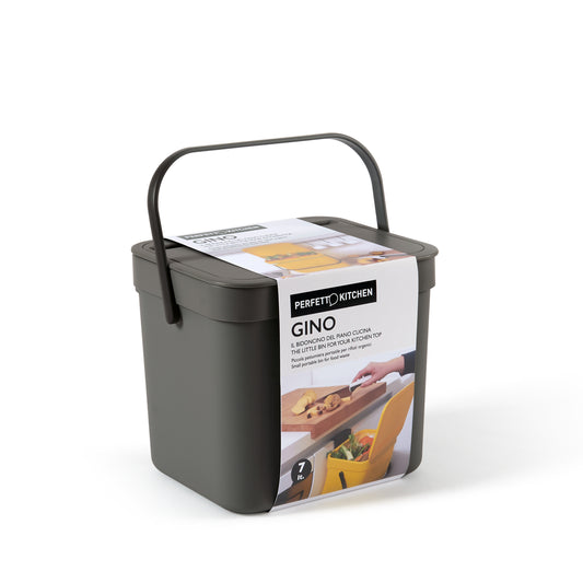ORGANIC WASTE BIN - Gino (7lt) Anthracite