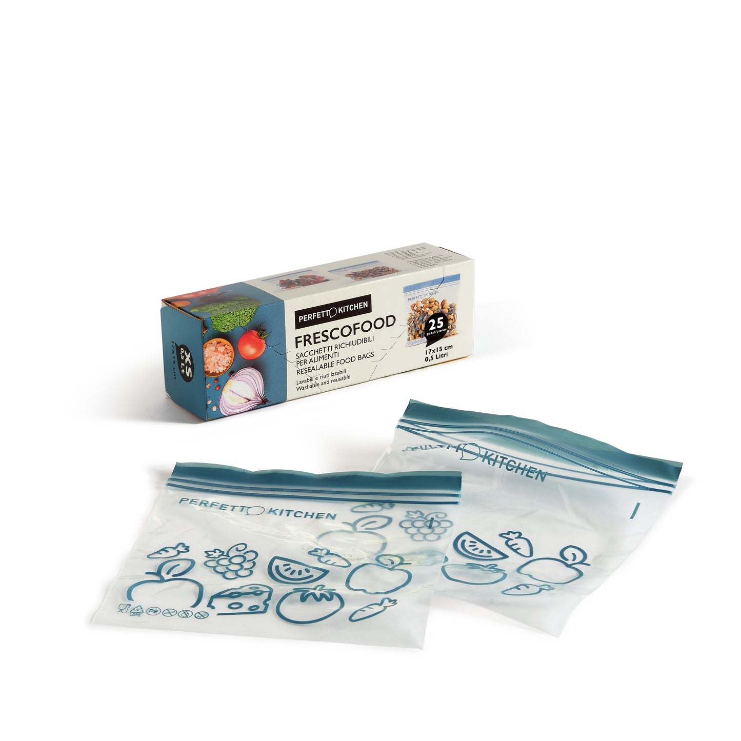 FRIDGE/FREEZER BAG - Frescofood (25pcs) (17x15cm) (0.5lt) XS