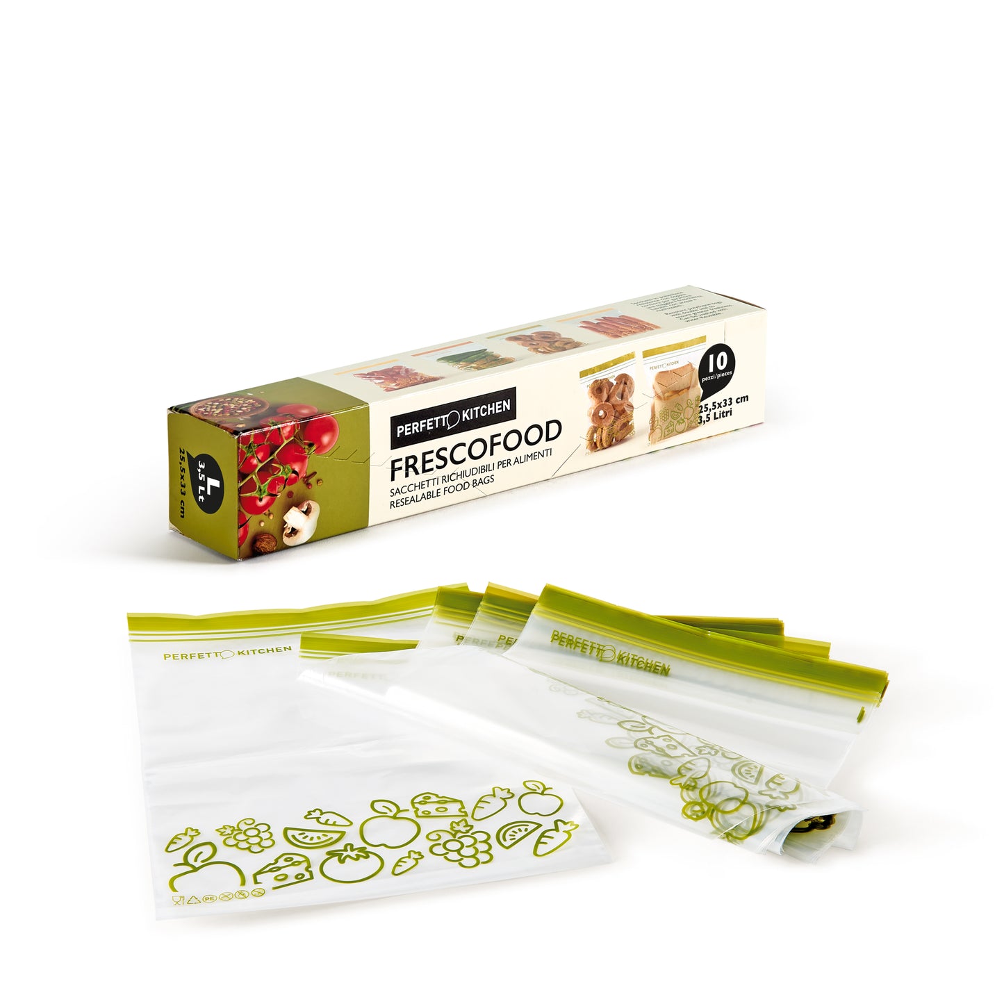 FRIDGE/FREEZER BAG - Frescofood (10pcs) (25.5x33cm) (3.5lt) L