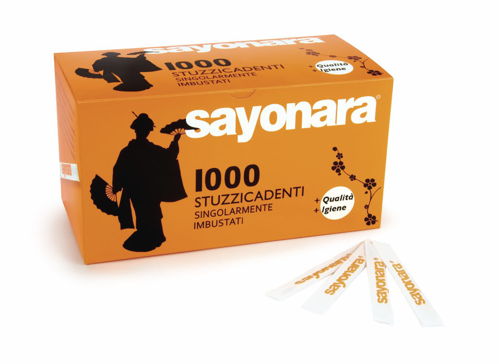 SINGLY WRAPPED TOOTHPICKS - Sayonara (1000pcs)