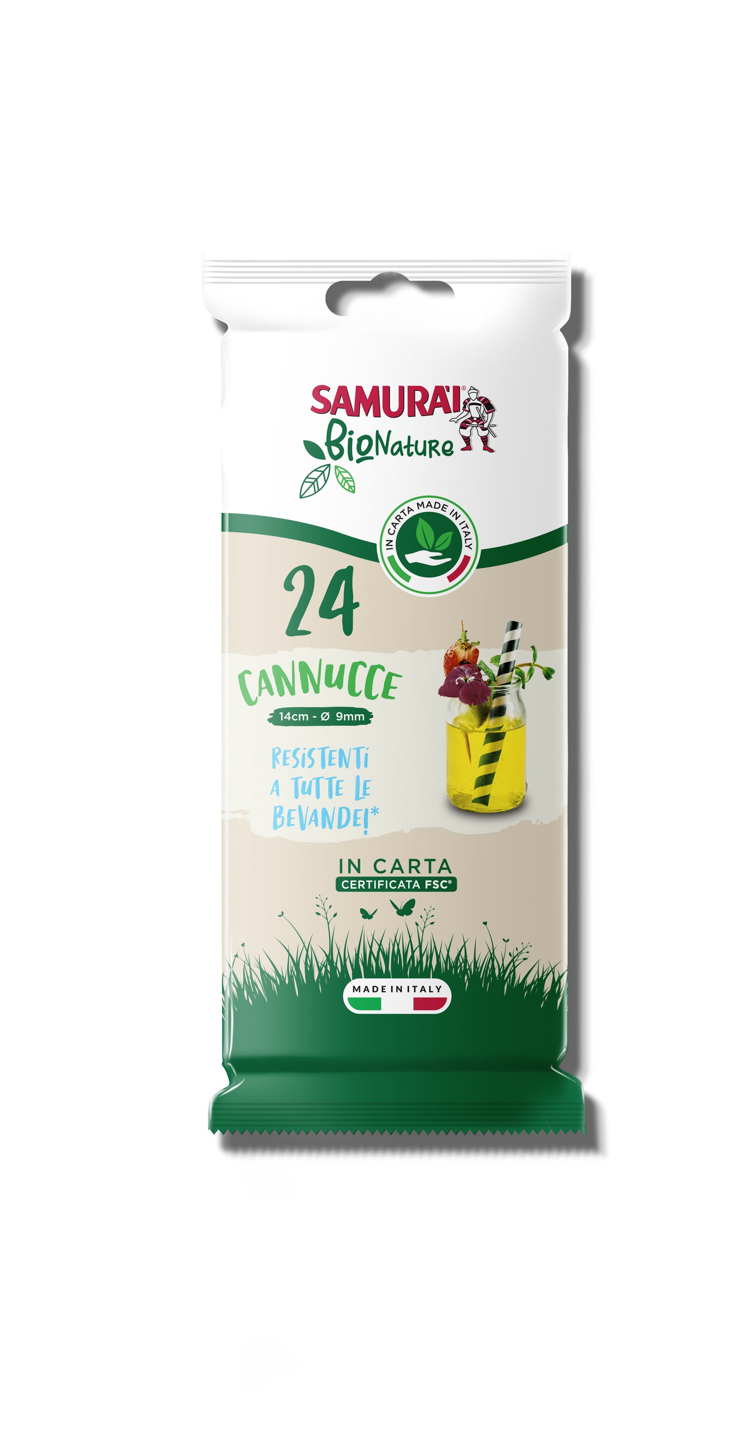 BIONATURE PAPER STRAWS - Samurai (24pcs)