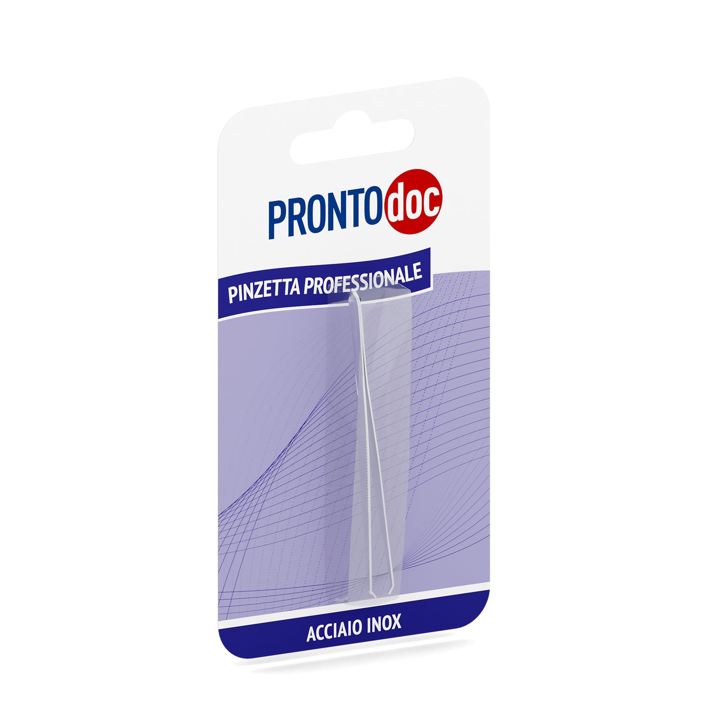 PROFESSIONAL STAINLESS STEEL TWEEZERS IN BLISTER