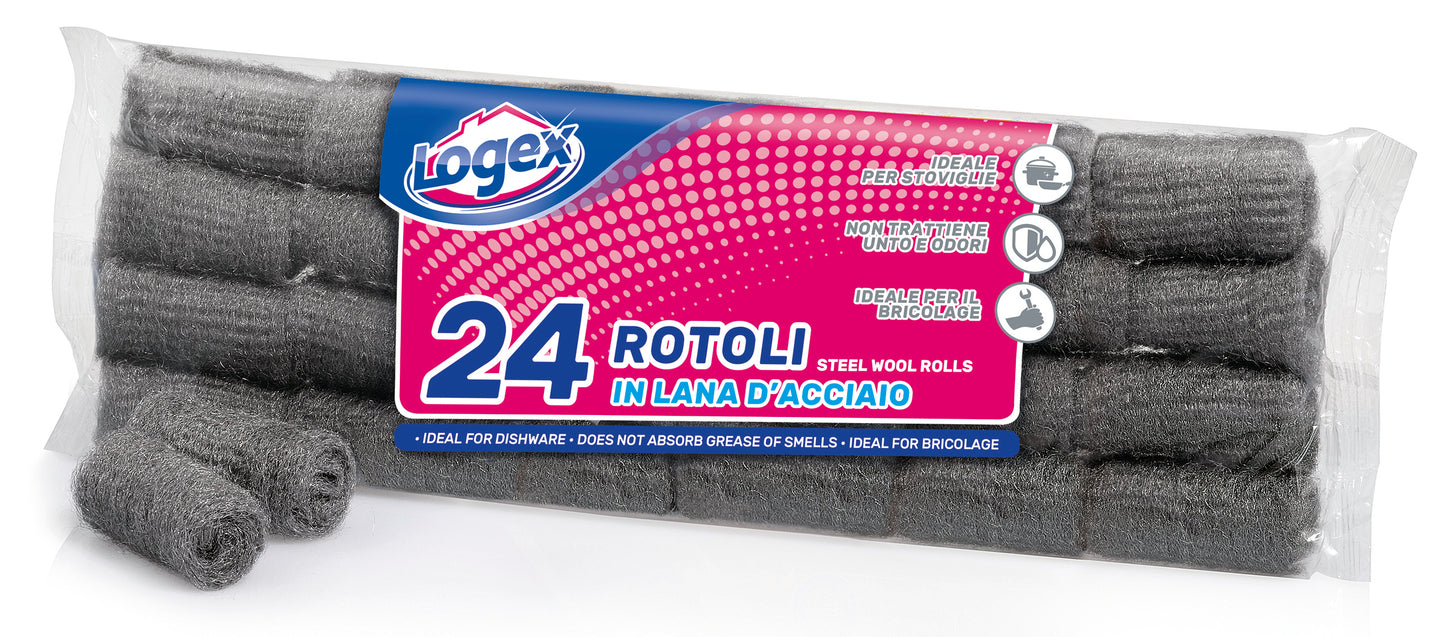 STEEL WOOL ROLLS - Logex (24pcs)