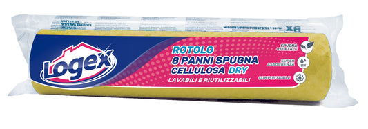 DRY SPONGE CLOTH SHEET ROLLS - Logex (8pcs)
