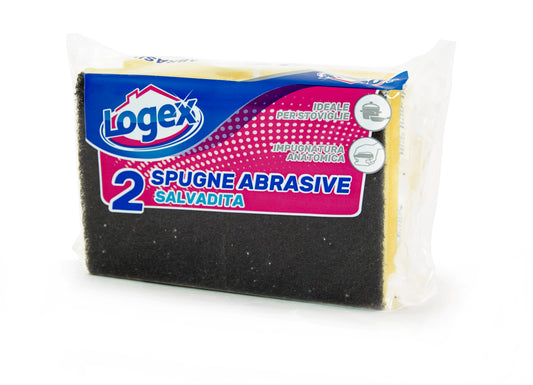 SCOURING SPONGES WITH GRIP - Logex (2pcs)