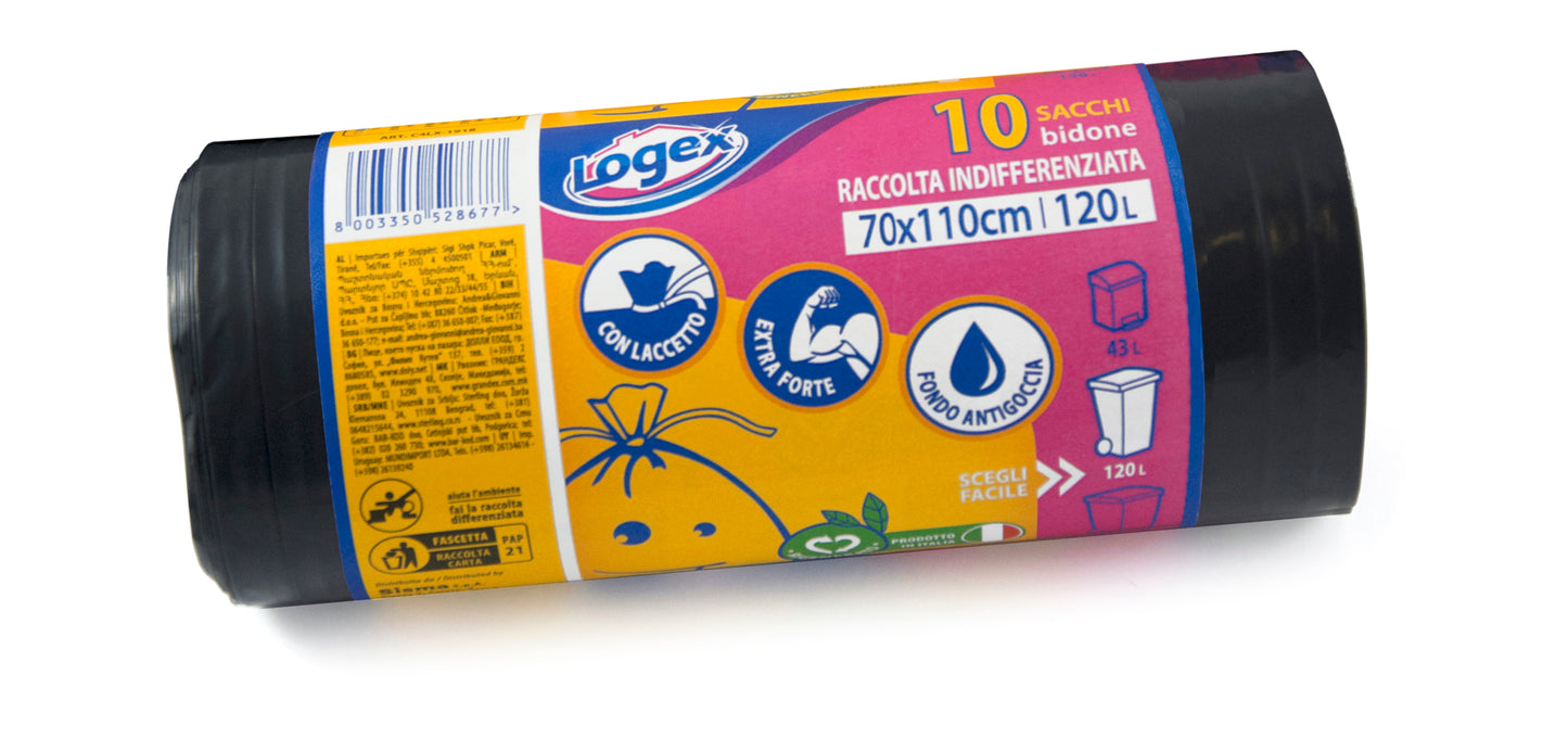 GARBAGE BAGS - Logex (120L) (70x110cm) (10pcs)