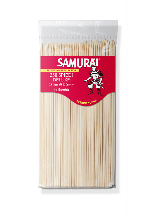 SAMURAI 250 DELUXE BAMBOO SKEWERS 25CM